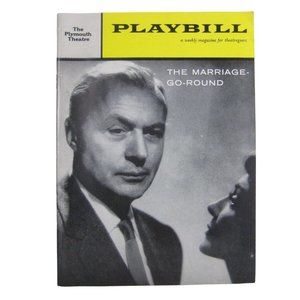 The Marriage Go Round Playbill Plymouth Theatre Charles Boyer Colbert 1959